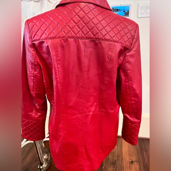 Leather Blazer Jacket Coat - Picture 7 of 11